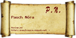 Pasch Nóra névjegykártya